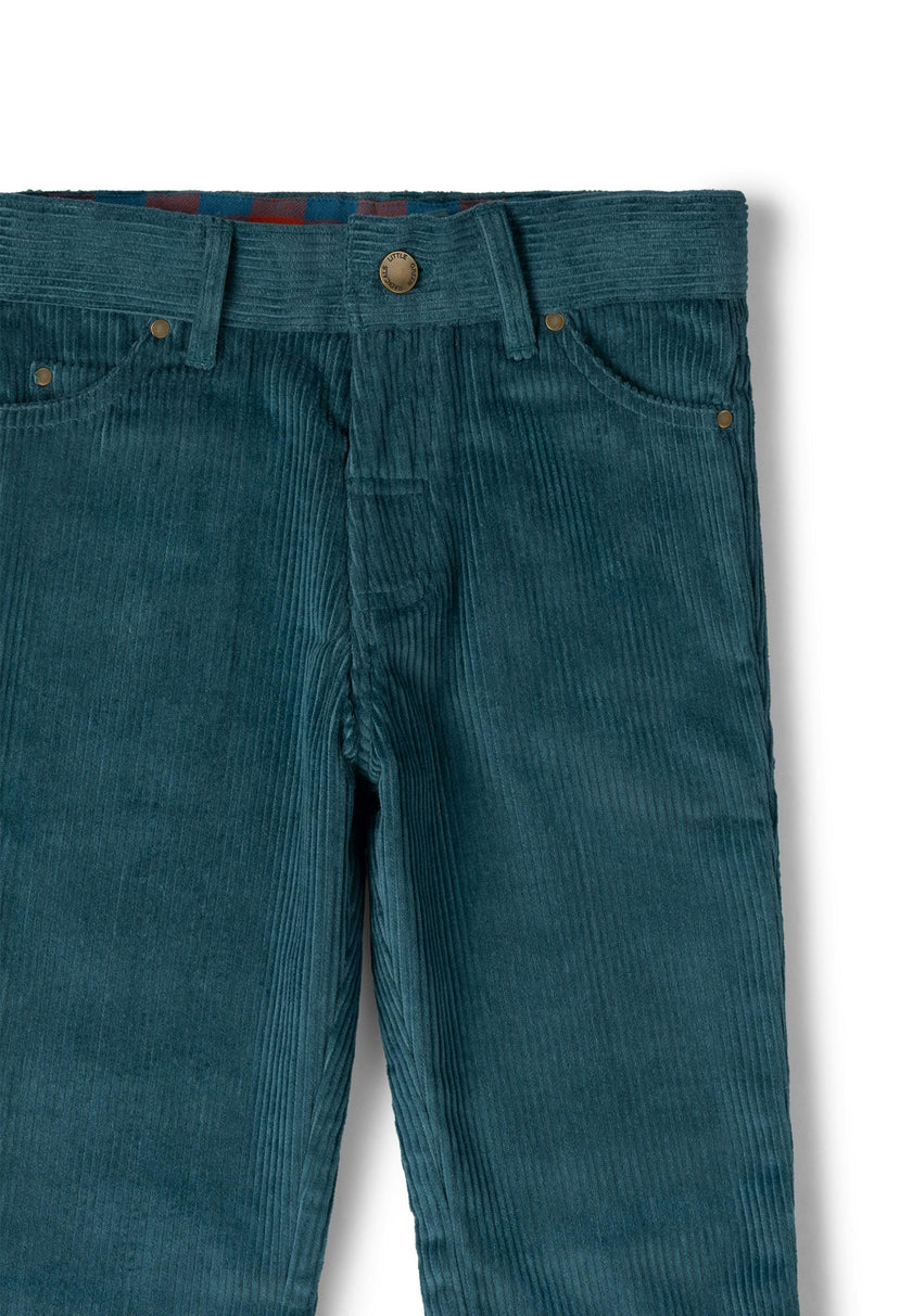 Calm Sea Corduroy Lined Adventure Jeans, Blue
