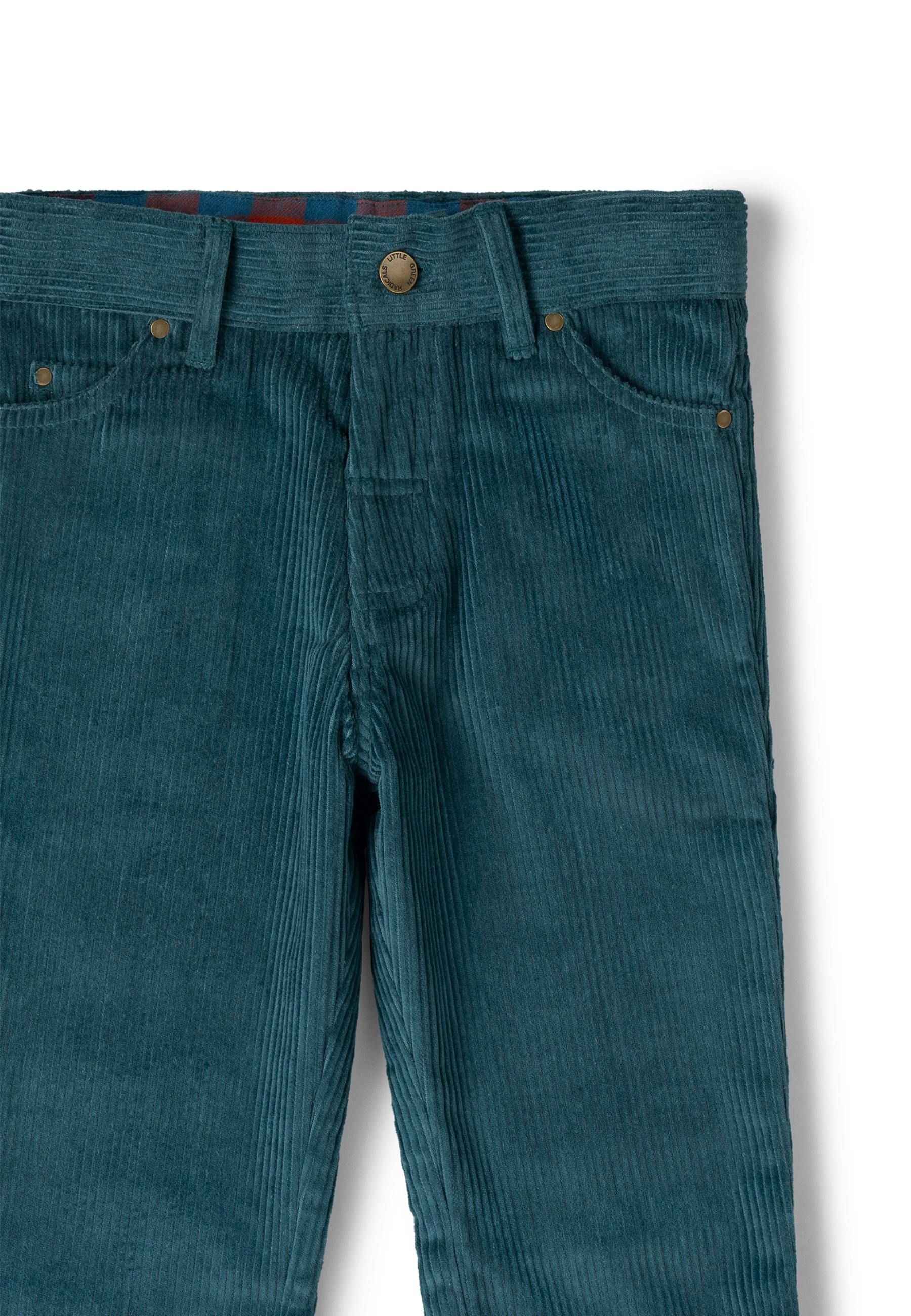 Calm Sea Corduroy Lined Adventure Jeans, Blue
