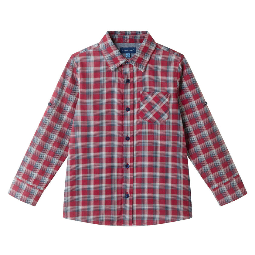 Kids Plaid Double-Facing Buttondown