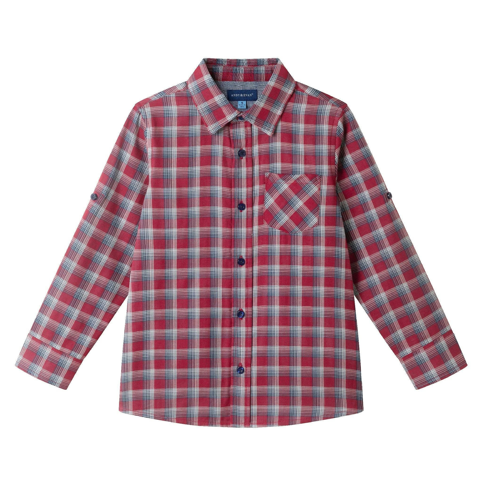 Kids Plaid Double-Facing Buttondown