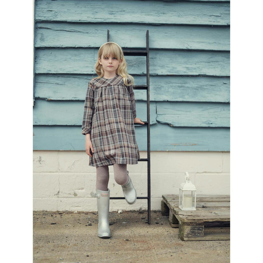 Sweet Plaid Long Sleeve Dress