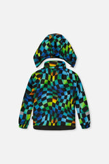Two Piece Play Snowsuit Green Yellow And Blue Checkerboard With Yellow Pants