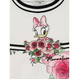 White Daisy Duck Poplin Dress