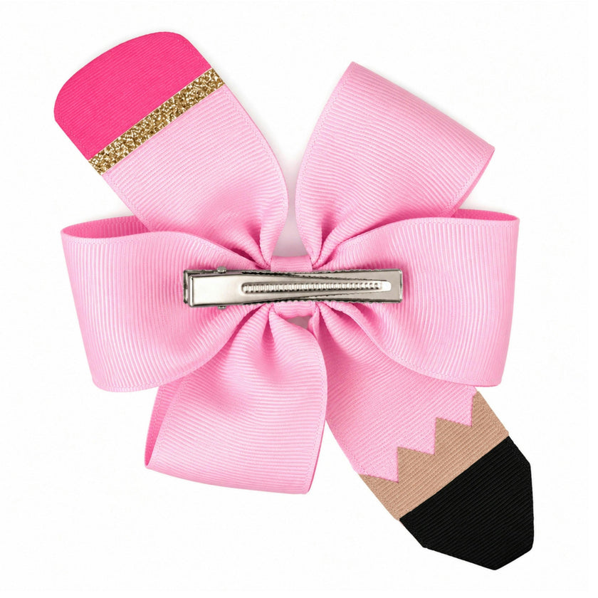 Pencil Back-to-School Hair Bow