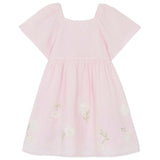 TARTINE ET CHOCOLAT Embrodiered Linen Flutter Dress