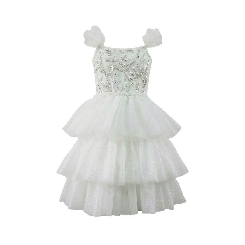 Beaded Tulle Shimmer Dress