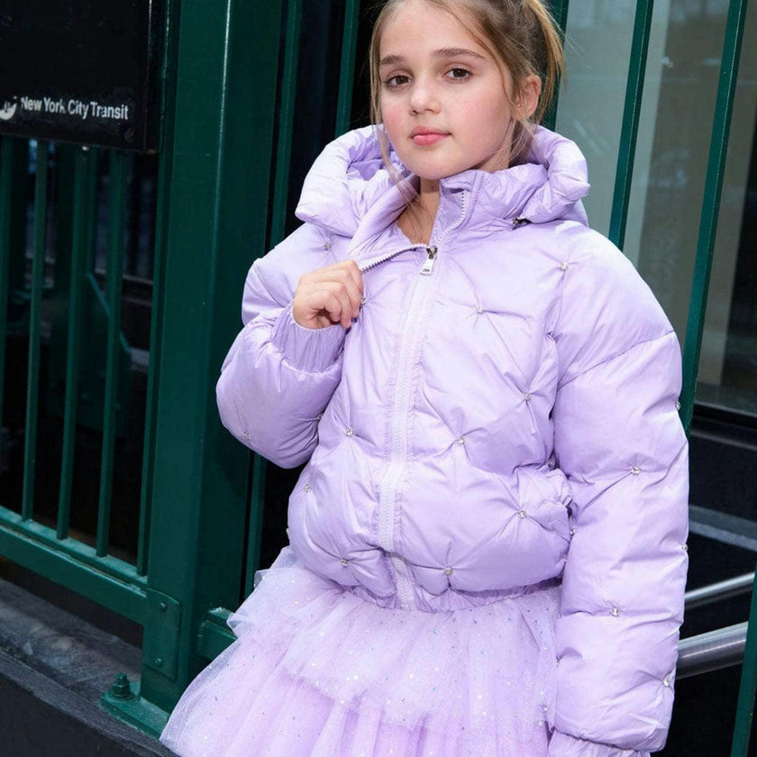 Lavender Sparkle Gem Puffer
