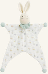 Handmade Bunny Lovey – Crocheted Comfort Blanket in Soft Cotton