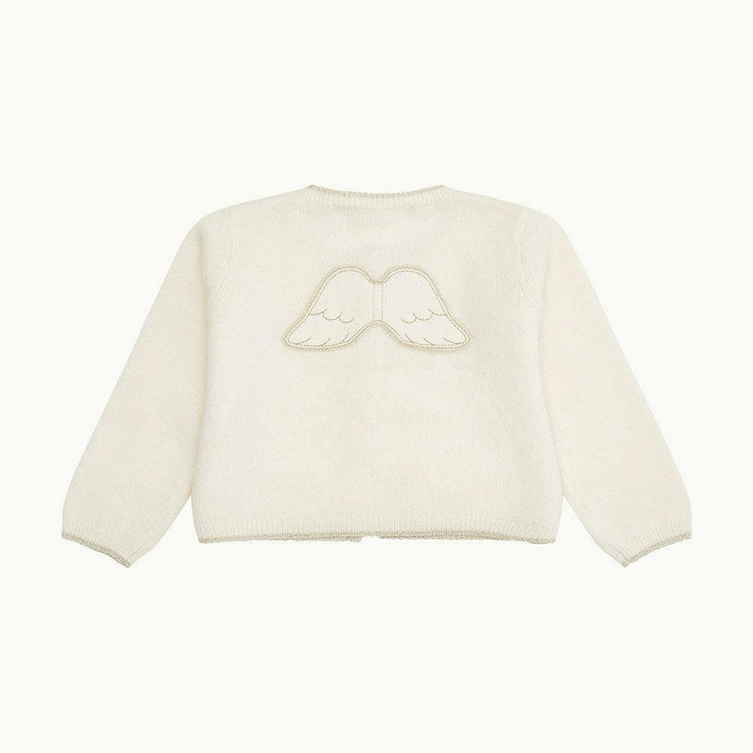 Cassandra Cashmere Angel Wing™ Cardigan - Ivory