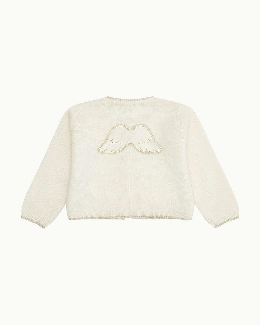 Cassandra Cashmere Angel Wing™ Cardigan - Ivory