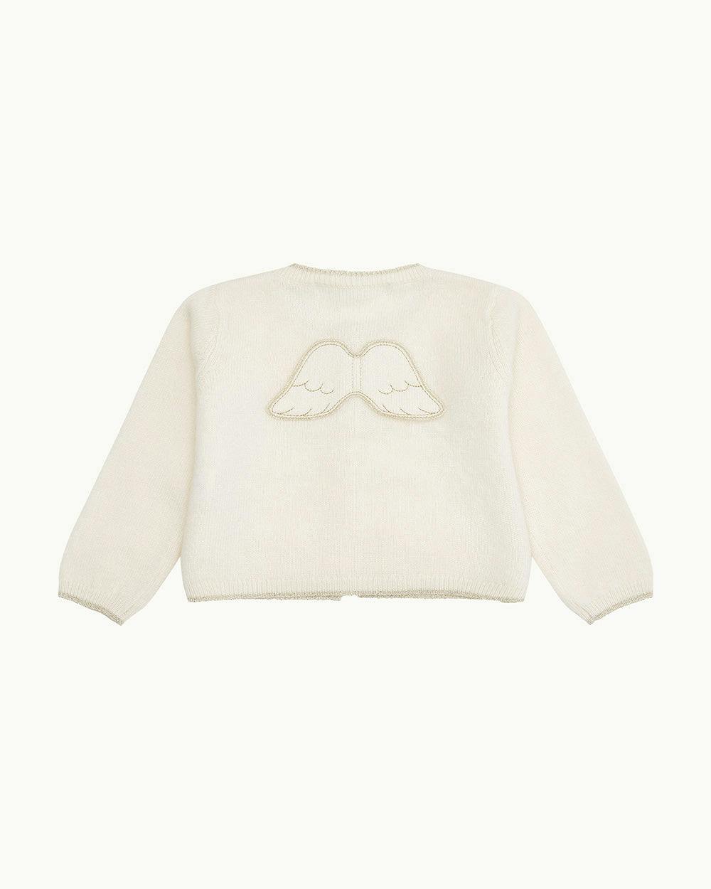 Cassandra Cashmere Angel Wing™ Cardigan - Ivory