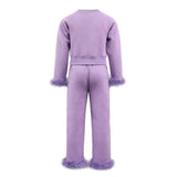Women's Lavender Feather Athletic Set