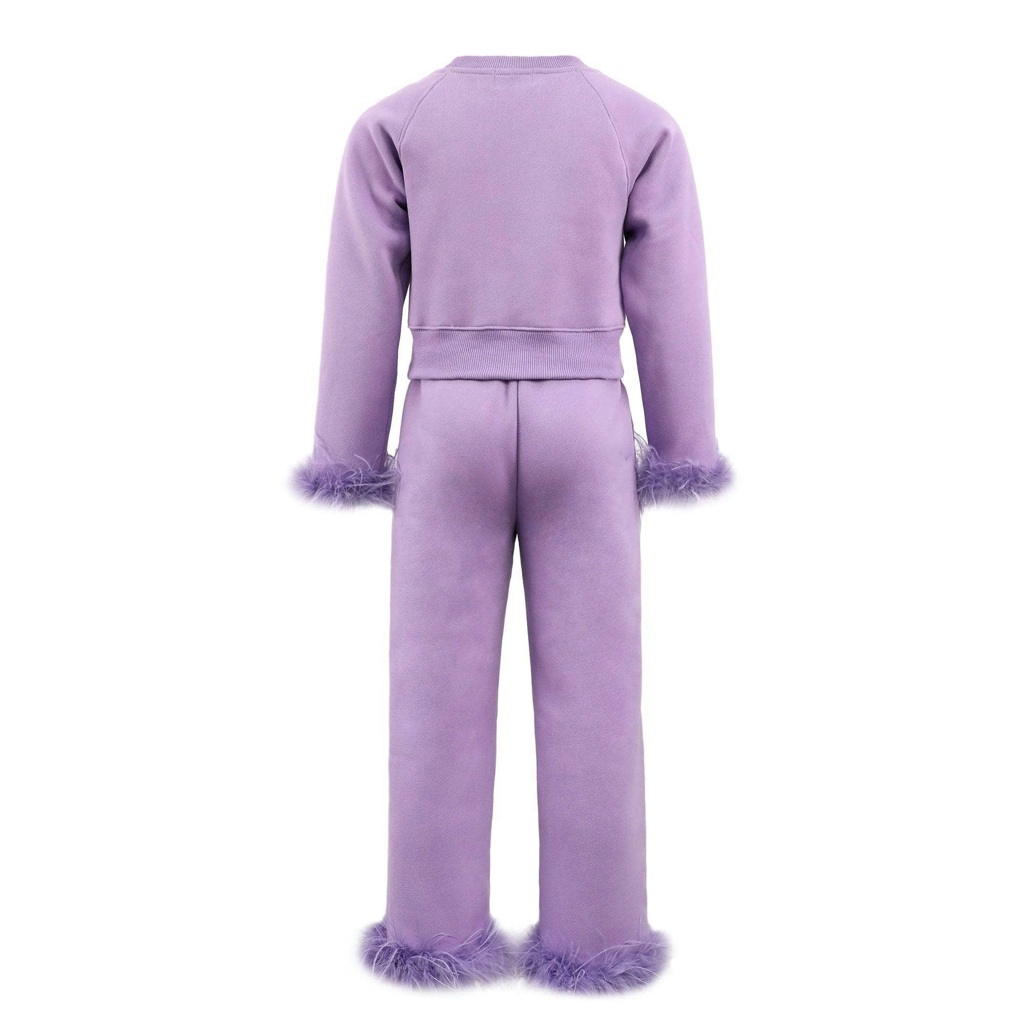 Women's Lavender Feather Athletic Set