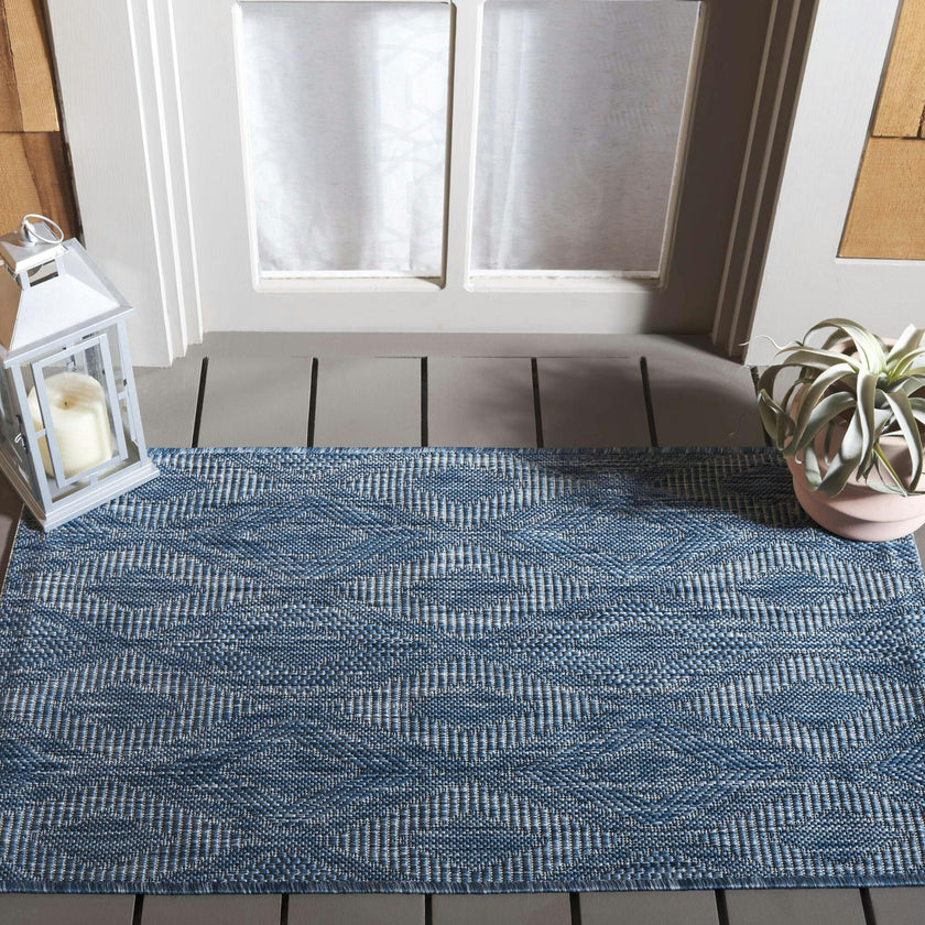 Courtyard August Indoor/Outdoor Rug, Navy