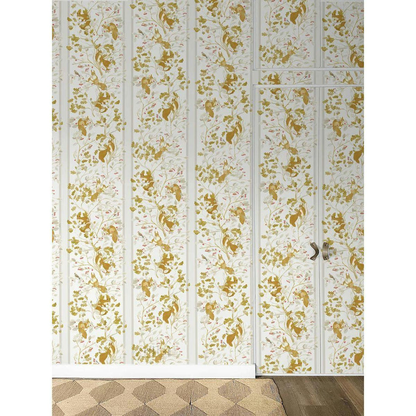 Papier peint CASSE-NOISETTE coloris Or