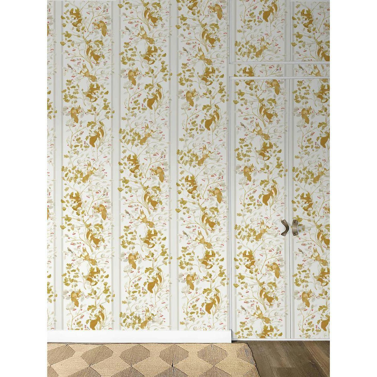 Papier peint CASSE-NOISETTE coloris Or