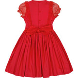 Camelia Red Cotton Smocked Dress
