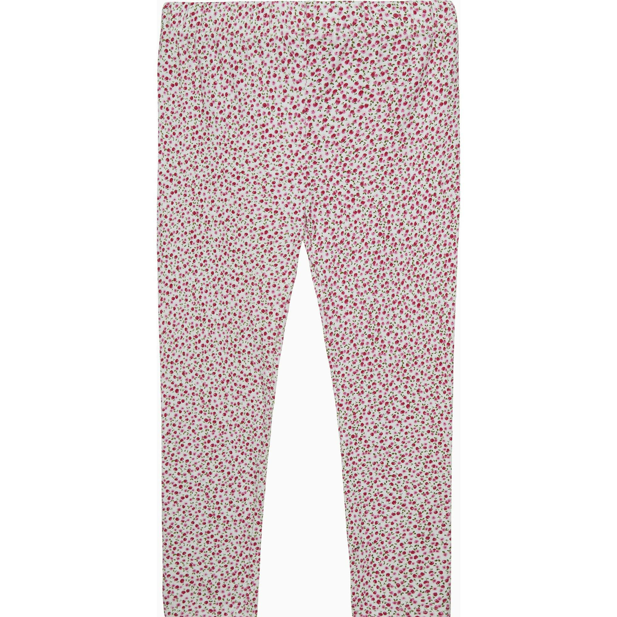 Leggings in Red Cherry Floral