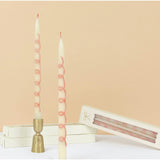 Pink Swirl Taper Candles