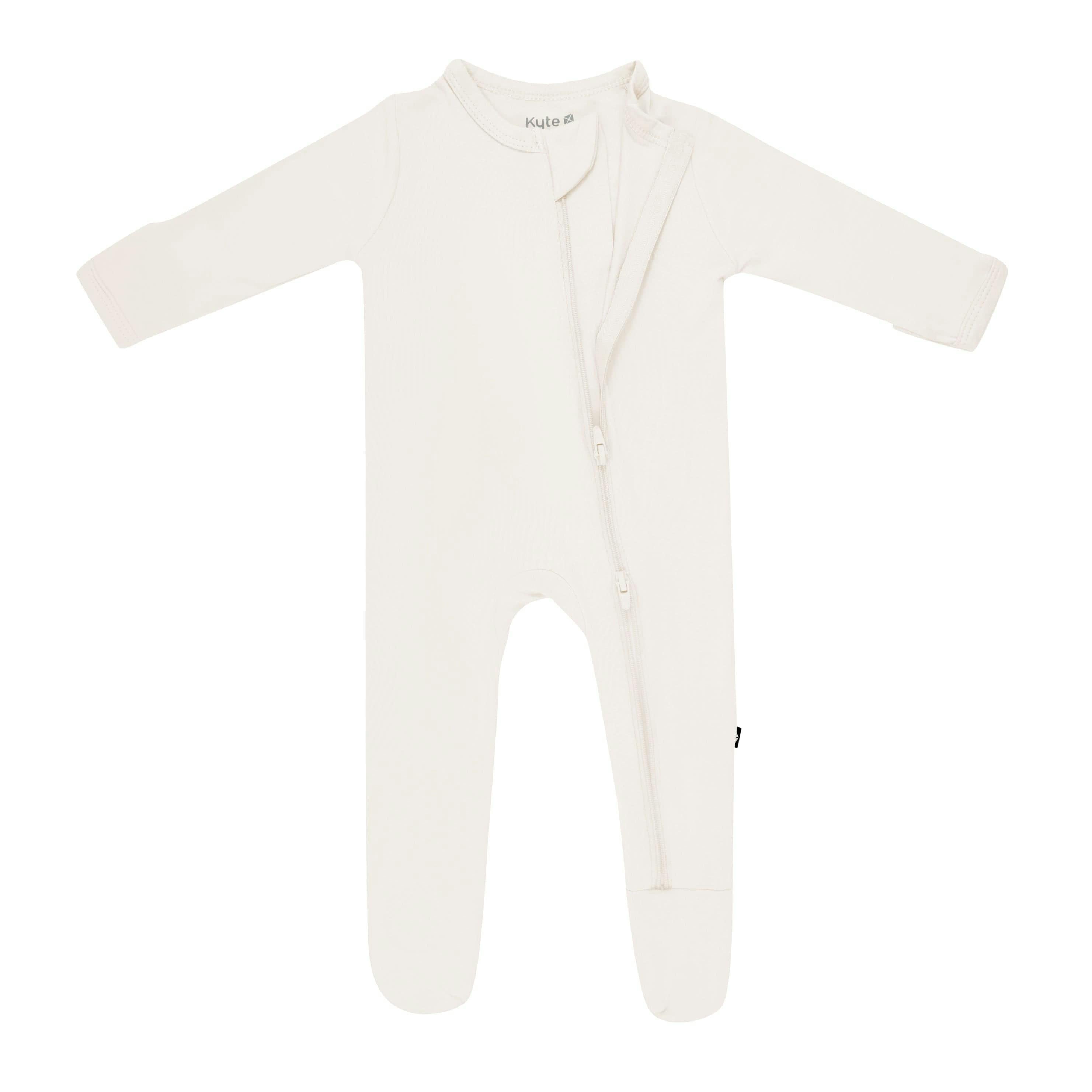 Zippered Footie in Oat