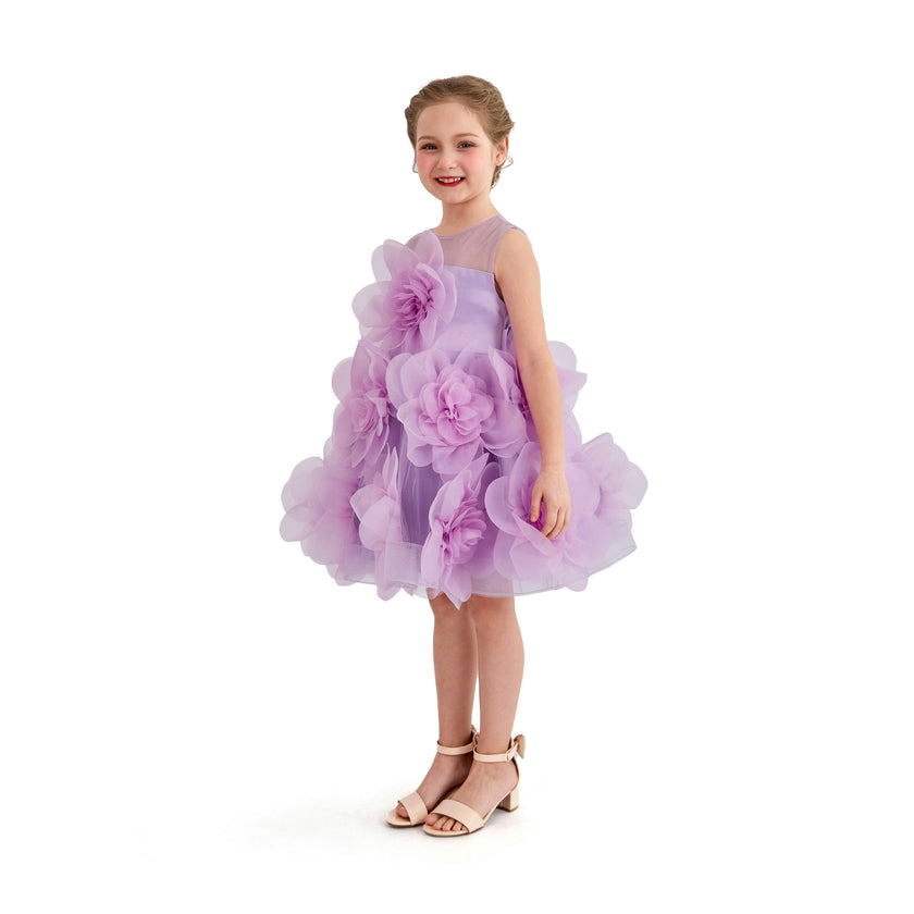 Purple Briellea Embellished Sleeveless Dress