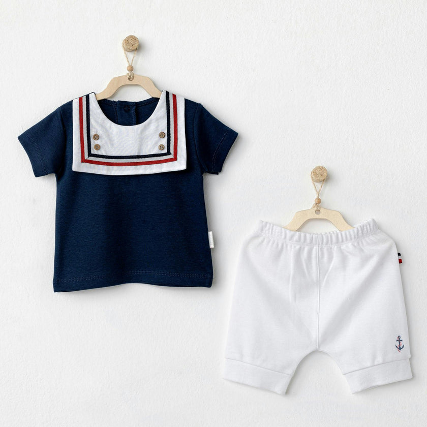 Navy Sailor Bear Summer Outfit