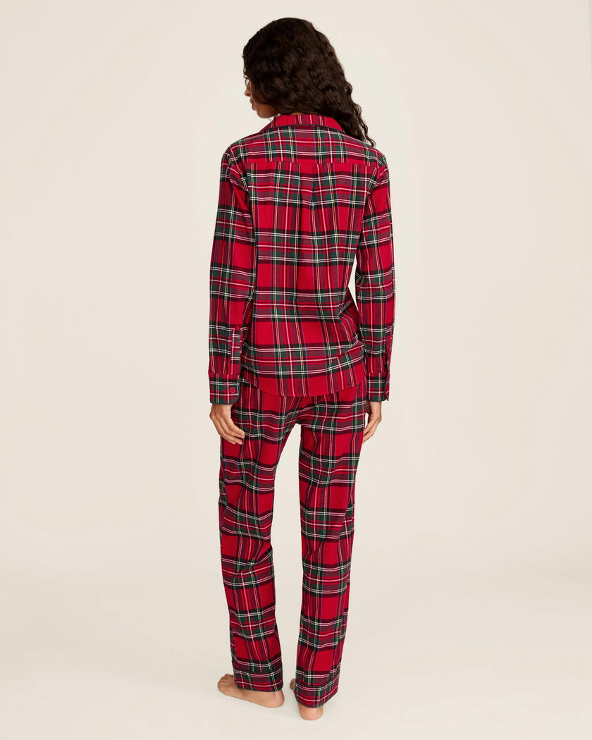 Women's Brushed Twill Pajama Set in Imperial Tartan