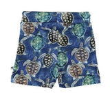 Blue Turtle Print Shorts