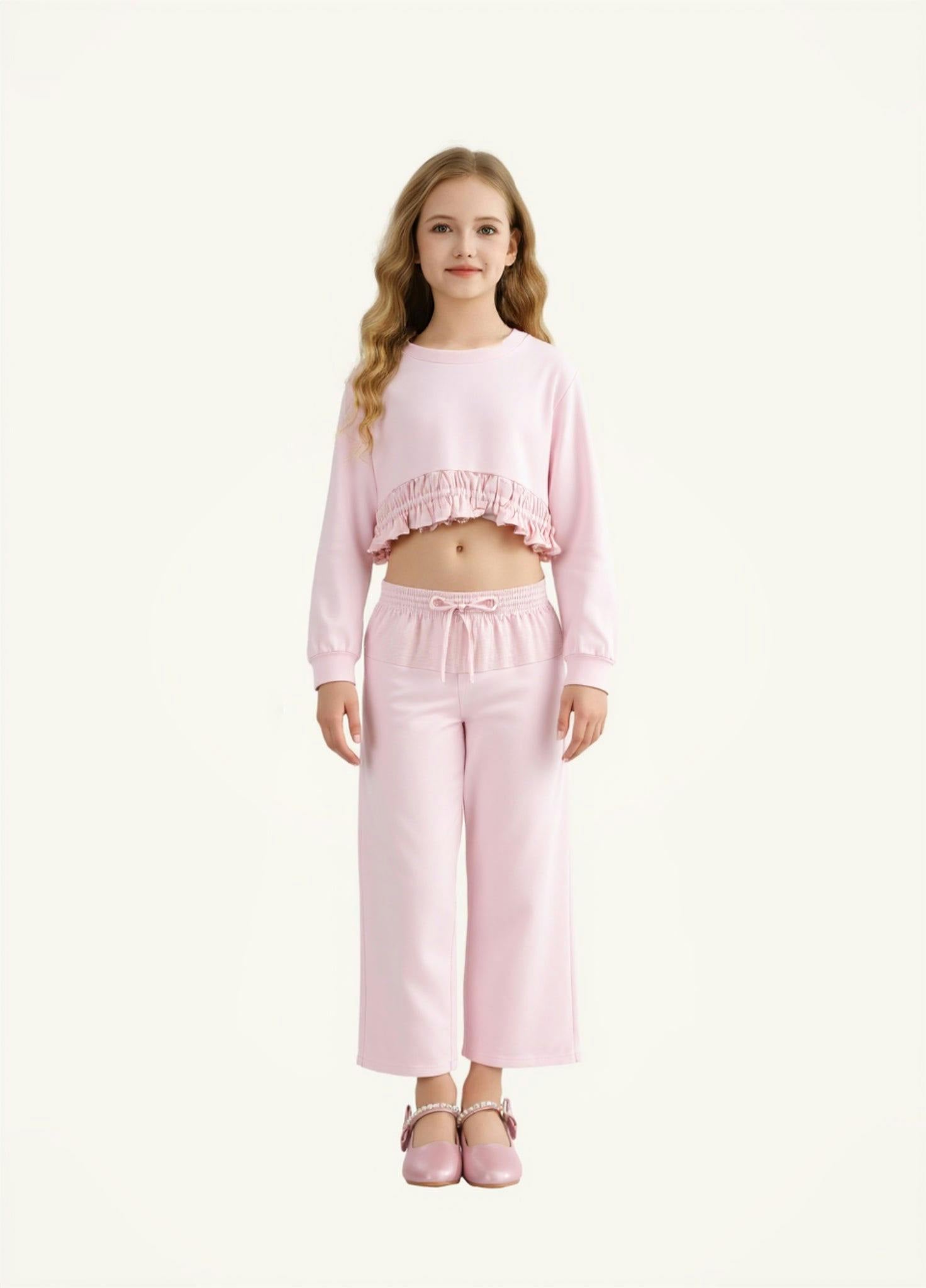 Pink Ruffle Co-Ord Set