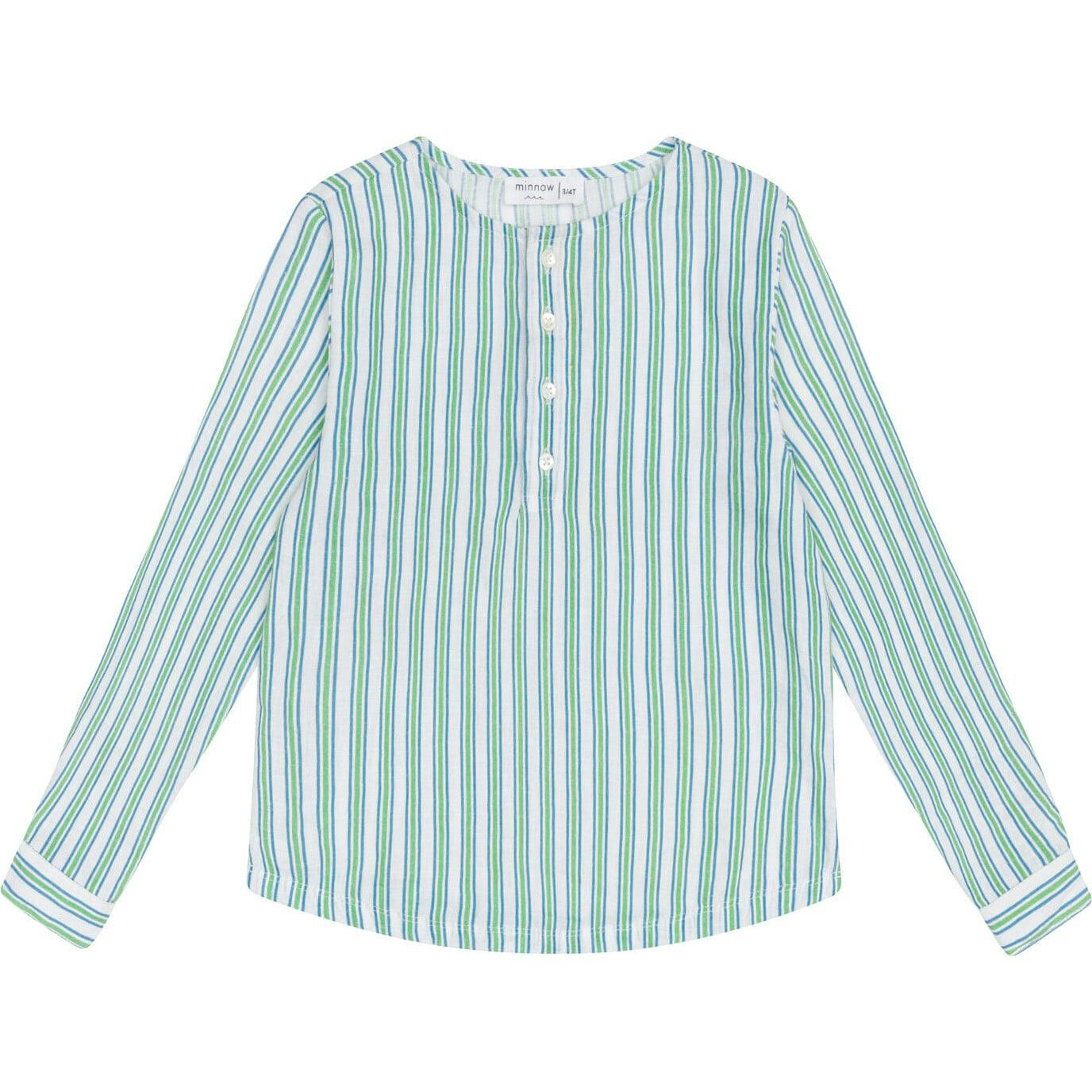 unisex tamarin stripe linen henley