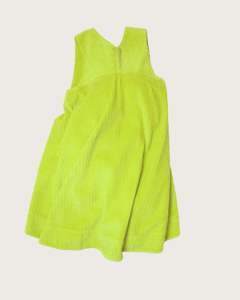 Avery Acid Green Cord Dress
