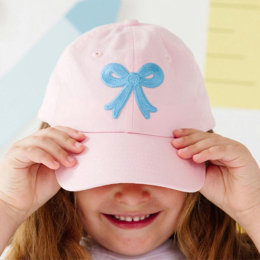Blue Bow Patch Baseball Hat
