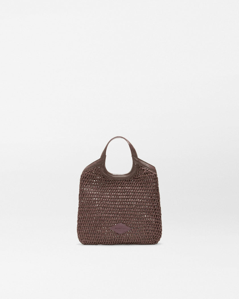 Brown Crochet Mini Crochet Georgica Tote
