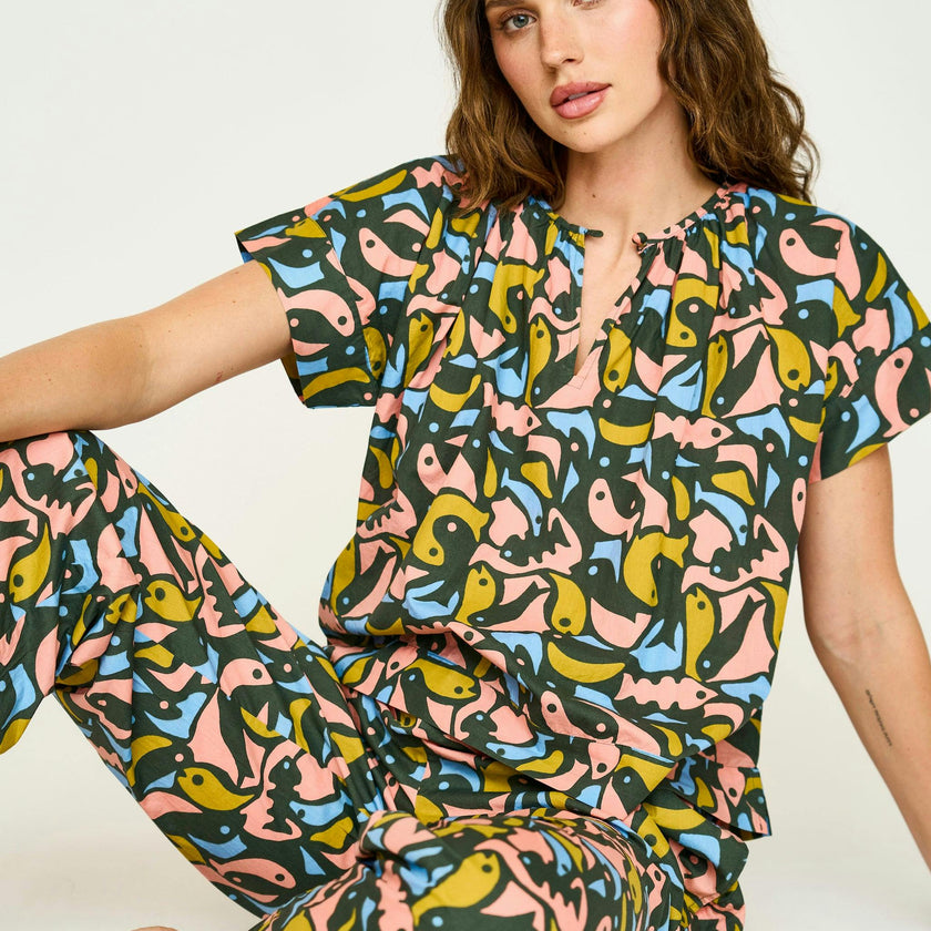 Pajama Pant Set in Guppy