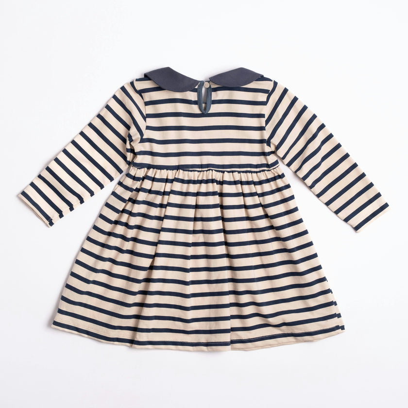 Marina Dress in Navy Stripe