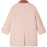 BONPOINT Jaida Velvet Collar Pea Coat - Delicate Pink