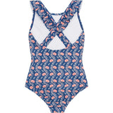 Girls Navy Primrose Ruffle Collar One Piece