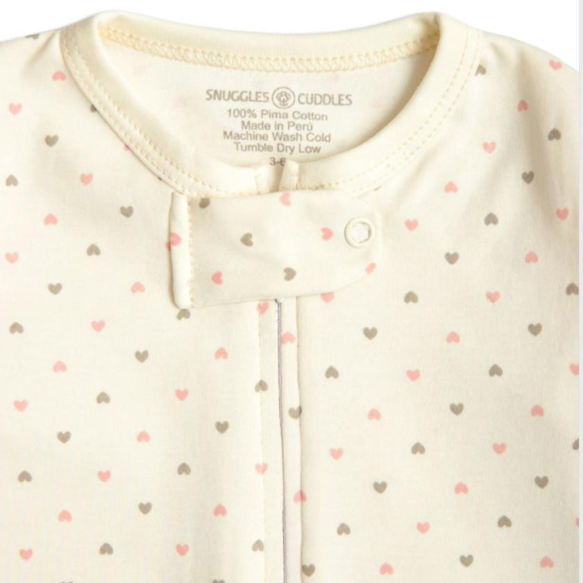 Hearts Print - Sleep n Play 100% Pima Cotton