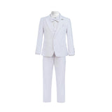 White Suit Peak Lapel Tuxedo Set
