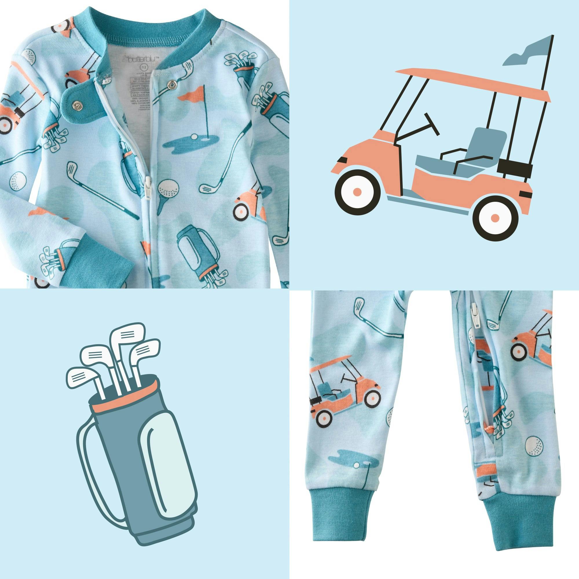 SHAWN Snug-fit Footless Baby Pajamas for Boys & Girls