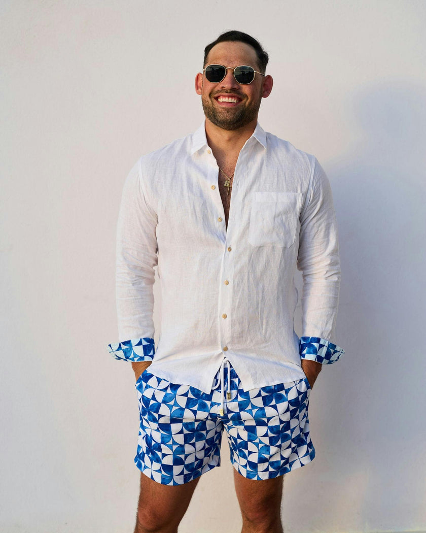 The Greece - Long Sleeve Linen Shirt