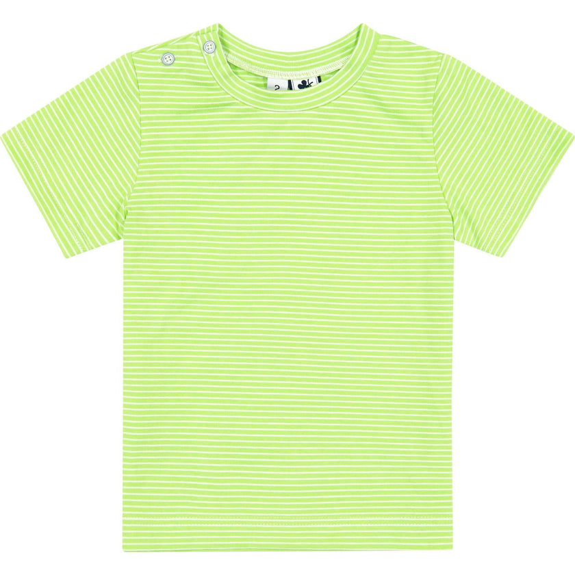 Henry Button Tee With Shoulder Buttons, Stripes