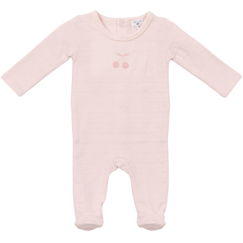 Textured Cherry Print Onesie
