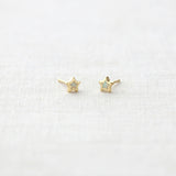 Opal Star Stud Earrings