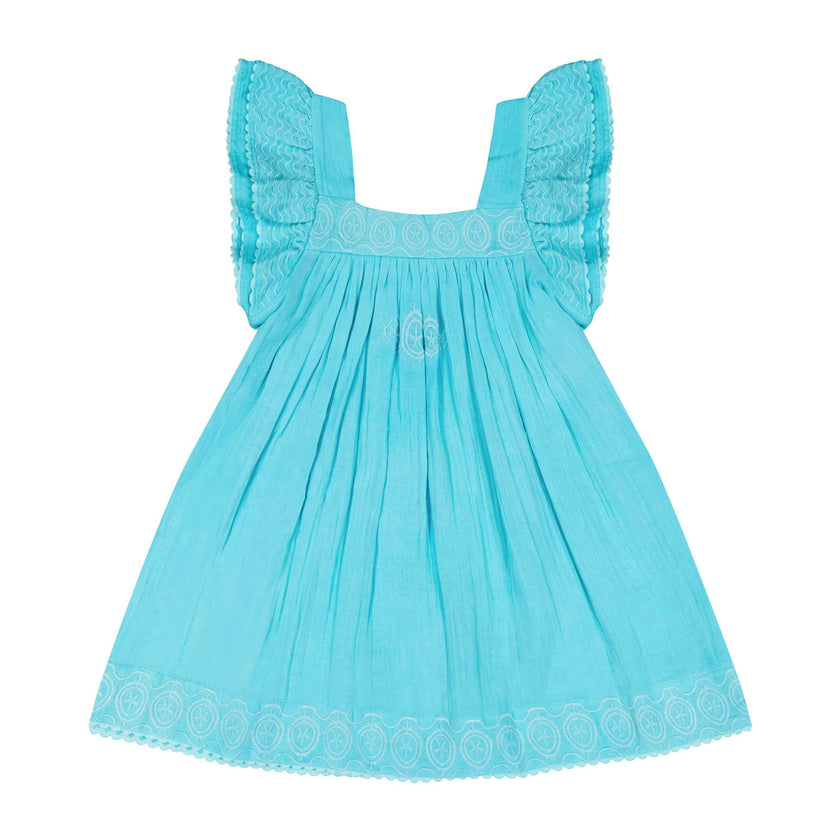 Serena Girls Tassel Dress Pool Embroidery, Pool Embroidery