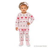 Infant (9-24M) Girls 3-Piece Sweater Set | Festive Bows & Hearts