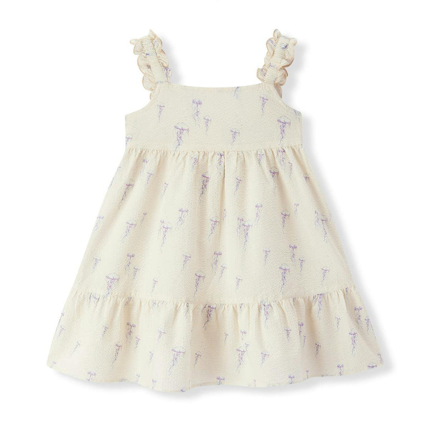 Sunset Jellyfish Ruffle Tiered Dress