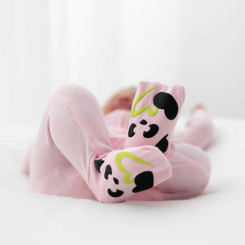 Blush Pink Bamboo Convertible Footie