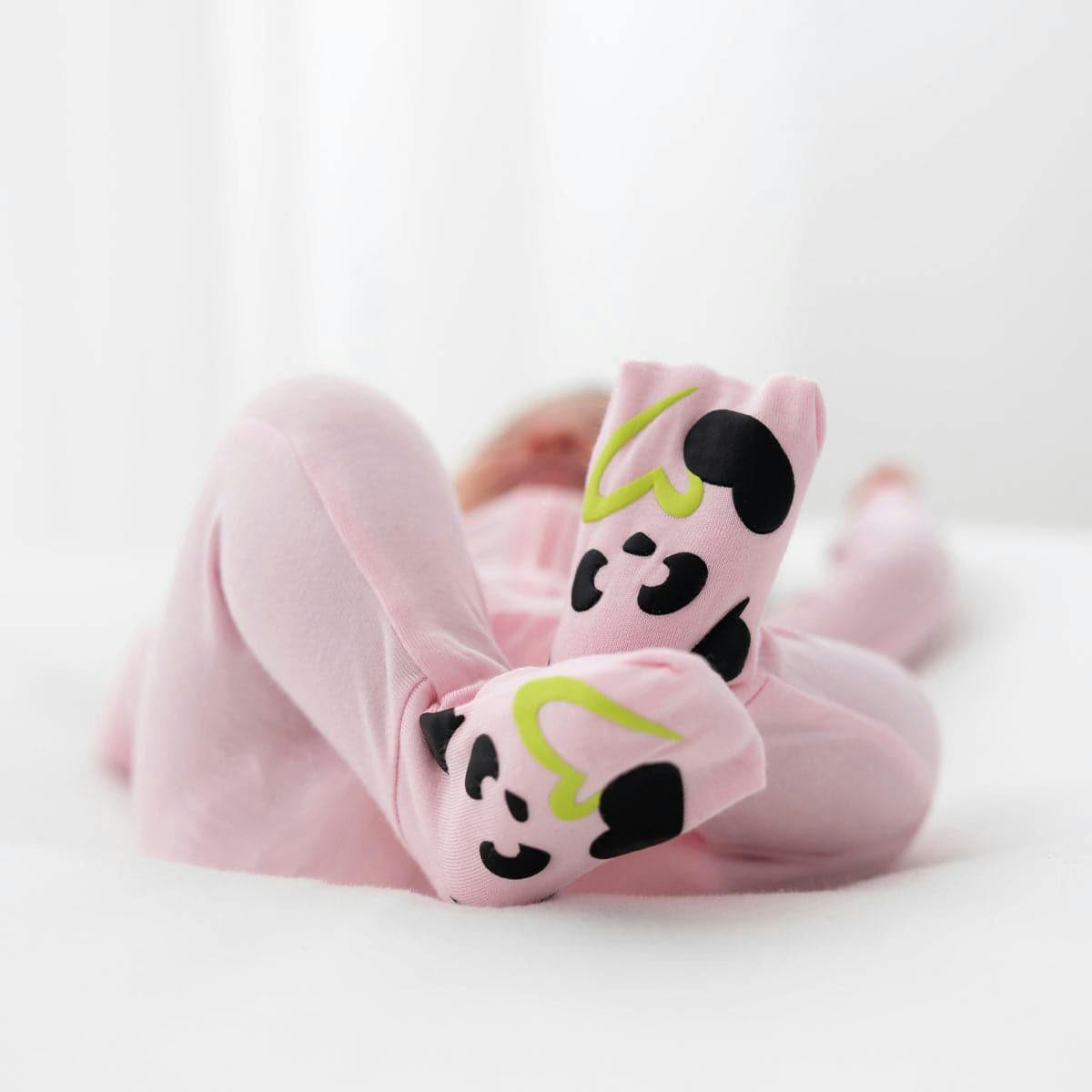Blush Pink Bamboo Convertible Footie