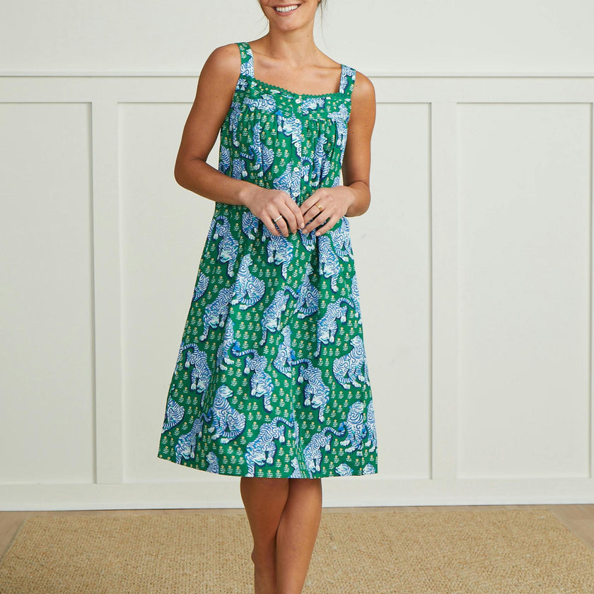 Tiger Queen - Back to Bed Nightgown - Jade